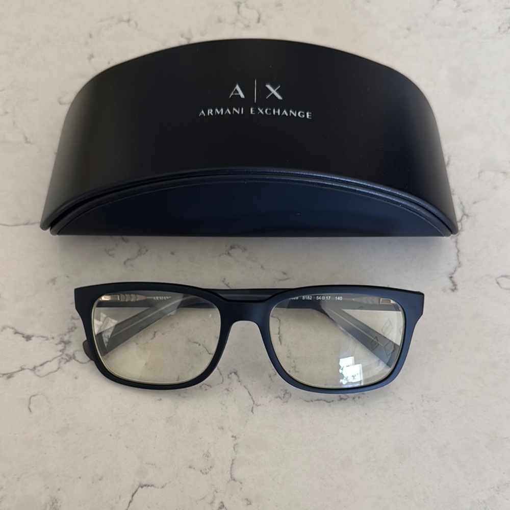 Armani Exchange Black Eyeglasses with Case